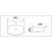 Умывальник CeramaLux 78014C, Подвесной, Прямоугольная, Белый, Фаянс