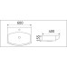 Умывальник CeramaLux 78014D, Подвесной, Прямоугольная, Белый, Фаянс
