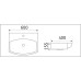Умывальник CeramaLux 78014D, Подвесной, Прямоугольная, Белый, Фаянс