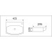Умывальник CeramaLux 78014T, Накладная, Прямоугольная, Белый, Фаянс
