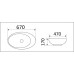 Умывальник CeramaLux 7807-1, Накладная, Белый, Фаянс