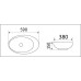 Умывальник CeramaLux 78255, Накладная, Белый, Фаянс Умывальник CeramaLux 78255, Накладная, Белый, Фаянс