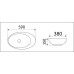 Умывальник CeramaLux 78255, Накладная, Белый, Фаянс Умывальник CeramaLux 78255, Накладная, Белый, Фаянс