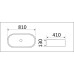 Умывальник CeramaLux 78327, Накладная, Овальная, Белый, Фаянс Умывальник CeramaLux 78327, Накладная, Овальная, Белый, Фаянс
