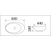 Умывальник CeramaLux 78456, Накладная, Черный, Фаянс Умывальник CeramaLux 78456, Накладная, Черный, Фаянс