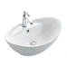 Умывальник CeramaLux 9018, Накладная, Овальная, Белый, Фаянс Умывальник CeramaLux 9018, Накладная, Овальная, Белый, Фаянс