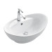 Умывальник CeramaLux 9018, Накладная, Овальная, Белый, Фаянс Умывальник CeramaLux 9018, Накладная, Овальная, Белый, Фаянс