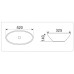 Умывальник CeramaLux 9021, Накладная, Овальная, Белый, Фаянс