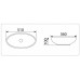 Умывальник CeramaLux 9022, Накладная, Овальная, Белый, Фаянс Умывальник CeramaLux 9022, Накладная, Овальная, Белый, Фаянс