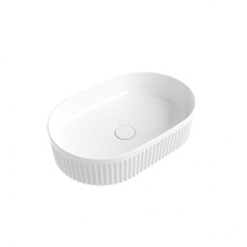 Раковина CeramaLux 9024RF, Накладная, Овальная, Белый, Фаянс