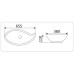 Умывальник CeramaLux 9052, Накладная, Белый, Фаянс Умывальник CeramaLux 9052, Накладная, Белый, Фаянс