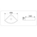 Умывальник CeramaLux 9067B, Накладная, Угловая, Белый, Фаянс Умывальник CeramaLux 9067B, Накладная, Угловая, Белый, Фаянс