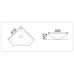 Умывальник CeramaLux 9068B, Угловая, Белый, Фаянс