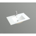Умывальник CeramaLux 9080E, Прямоугольная, Белый, Фаянс