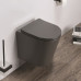 Унитаз CeramaLux B2330-2MDH, Подвесной, Безободковый, Круглая, Серый матовый, Серо-матовый, Фаянс Унитаз CeramaLux B2330-2MDH, Подвесной, Безободковый, Круглая, Серый матовый, Серо-матовый, Фаянс