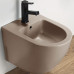 Биде CeramaLux В2342BDMC, Капучино матовый, Подвесной, Круглая, Фаянс