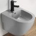 Биде CeramaLux Antica В2342BDMH, Серый матовый, Подвесной, Круглая, Светло-серый матовый, Фаянс