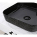 Умывальник CeramaLux D1303H004, Накладная, Прямоугольная, Черный, Фаянс