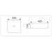 Умывальник CeramaLux D1305H004, Накладная, Прямоугольная, Черный, Фаянс Умывальник CeramaLux D1305H004, Накладная, Прямоугольная, Черный, Фаянс