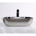 Умывальник CeramaLux D1333H020, Накладная, Прямоугольная, Черный, Фаянс