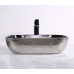 Умывальник CeramaLux D1333H020, Накладная, Прямоугольная, Черный, Фаянс