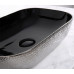 Умывальник CeramaLux D1333H020, Накладная, Прямоугольная, Черный, Фаянс