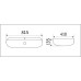 Умывальник CeramaLux D1347, Накладная, Овальная, Белый, Фаянс