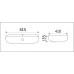 Умывальник CeramaLux D1347, Накладная, Овальная, Белый, Фаянс
