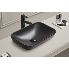 Раковина CeramaLux E408DMB, Встроенный, Прямоугольная, Черный матовый, Фаянс Раковина CeramaLux E408DMB, Встроенный, Прямоугольная, Черный матовый, Фаянс