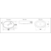 Умывальник CeramaLux J2102, Накладная, Овальная, Черный, Фаянс Умывальник CeramaLux J2102, Накладная, Овальная, Черный, Фаянс