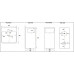 Умывальник CeramaLux P7004L, Напольный, Прямоугольная, Белый, Фаянс