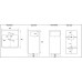 Умывальник CeramaLux P7004L, Напольный, Прямоугольная, Белый, Фаянс