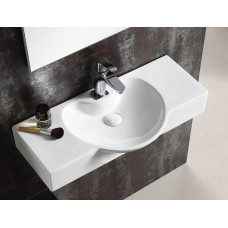 Умывальник CeramaLux STR4280C, Накладная, Прямоугольная, Белый, Фаянс