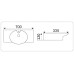 Умывальник CeramaLux STR4280C, Накладная, Прямоугольная, Белый, Фаянс