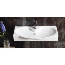 Умывальник CeramaLux STR4282A, Накладная, Прямоугольная, Белый, Фаянс