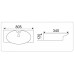 Умывальник CeramaLux STR4282B, Накладная, Прямоугольная, Белый, Фаянс
