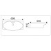 Умывальник CeramaLux STR4282B, Накладная, Прямоугольная, Белый, Фаянс