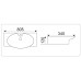 Умывальник CeramaLux STR4282B, Накладная, Прямоугольная, Белый, Фаянс