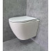 Унитаз CeramaLux Antica TR2196ZK, Подвесной, Безободковый, Овальная, Белый глянцевый, Фаянс