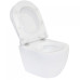 Унитаз CeramaLux Antica TR2196ZK, Подвесной, Безободковый, Овальная, Белый глянцевый, Фаянс