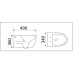 Унитаз CeramaLux Antica TR2196ZK, Подвесной, Безободковый, Овальная, Белый глянцевый, Фаянс