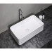 Умывальник CeramaLux W1531-D1408, Накладная, Прямоугольная, Белый, Фаянс