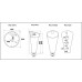 Умывальник CeramaLux WK8100-1, Напольный, Круглая, Белый, Фаянс Умывальник CeramaLux WK8100-1, Напольный, Круглая, Белый, Фаянс