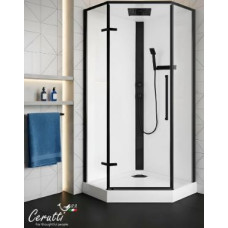 Душевая кабина Ceruttispa AMI P 90х90, Черный, Стекло