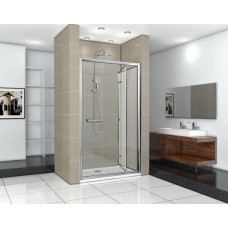 Шторка для ванны Ceruttispa Bella BELLA D101T 100х195, Хром, Складные, Алюминий