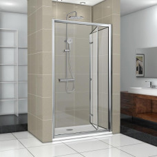 Шторка для ванны Ceruttispa Bella BELLA D91T 90х195, Хром, Складные, Алюминий