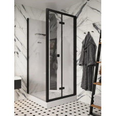 Душевая кабина Ceruttispa Bella BELLA90B 90х90, Черный, Стекло белый, Квадратная, Акрил