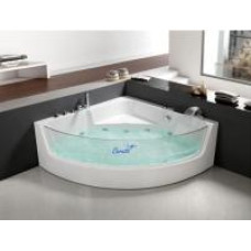 Ванна Ceruttispa C-401A 150х150, четверть круга, белый глянцевый, акрил, гидромассаж, угловая