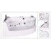 Ванна Ceruttispa C-401A 150х150, четверть круга, белый глянцевый, акрил, гидромассаж, угловая Ванна Ceruttispa C-401A 150х150, четверть круга, белый глянцевый, акрил, гидромассаж, угловая