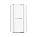Душевой уголок Ceruttispa CHIKA ZP101T 100х100, Распашная, Стекло прозрачное, Хром